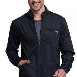 Men Warm up Scrub Jacket with Zip Front WW320